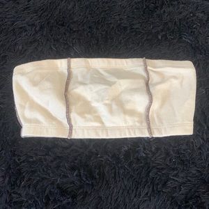 Forever 21 bandeau top, cream, Size S